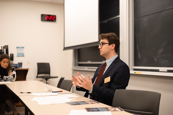 Luke Thompson leading a colloquium