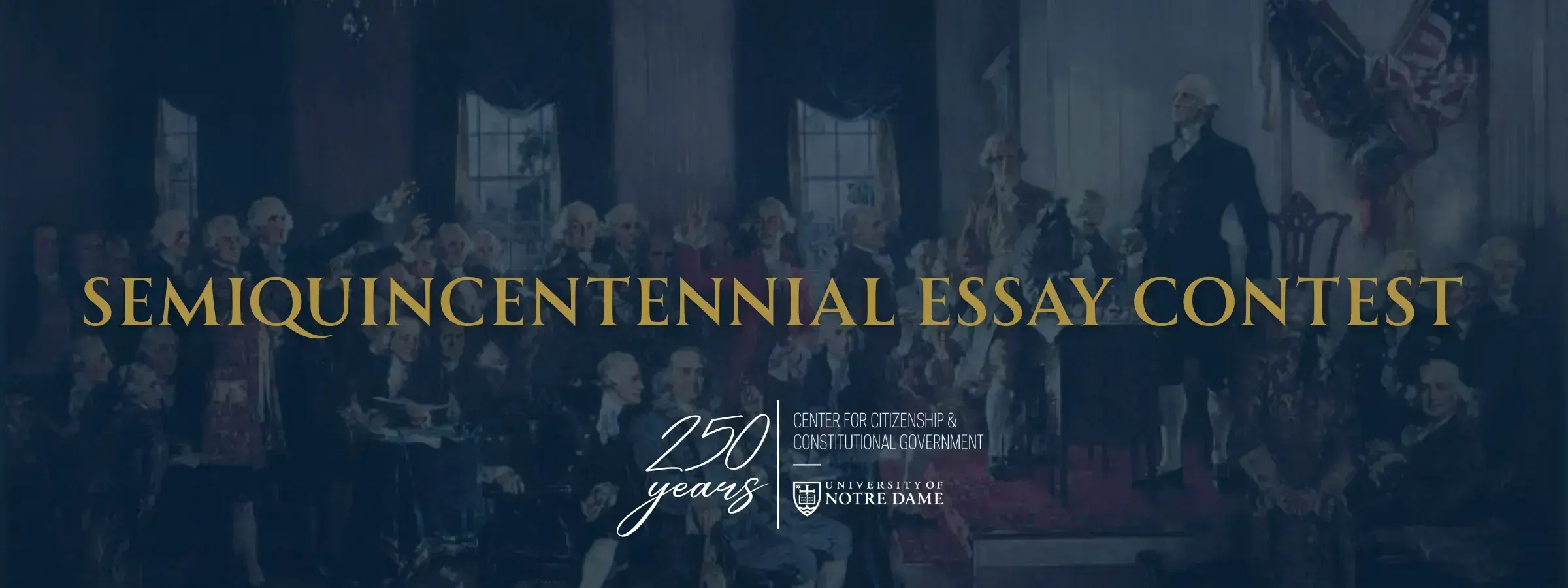 Semiquincentennial Essay Contest header